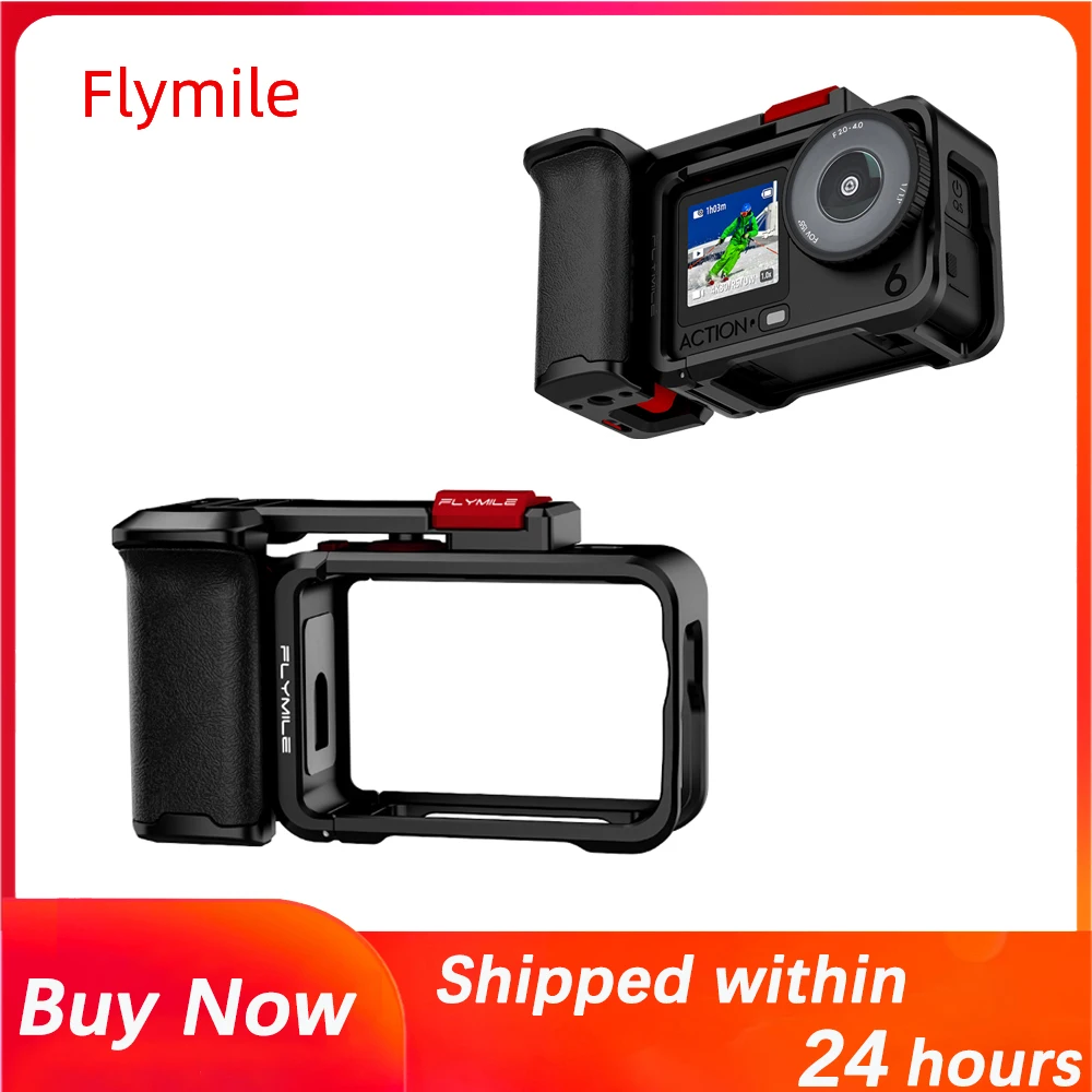 FLYMILE Street Shooting Hand Grip Bracket for DJI Osmo Action 6 Aluminum Alloy Vlog Photography Expand Camera Mount Accessories
FLYMILE Street Shooting Hand Grip Bracket for DJI Osmo Action 6 Aluminum Alloy Vlog Photography Expand Camera Mount Accessories