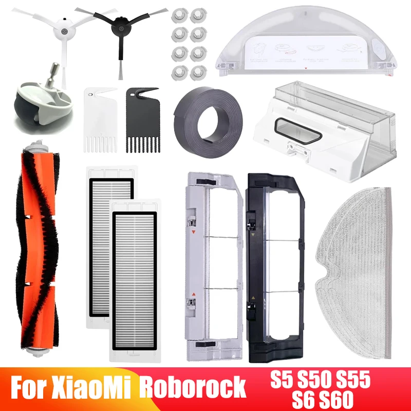 Запчасти для пылесоса XiaoMi Roborock S5 S50 S51 S55 S6 S60 S6, чистые фильтры, НЕРА, Швабра, ткань, боковая/основная щетка, аксессуары
Запчасти для пылесоса XiaoMi Roborock S5 S50 S51 S55 S6 S60 S6, чистые фильтры, НЕРА, Швабра, ткань, боковая/основная щетка, аксессуары