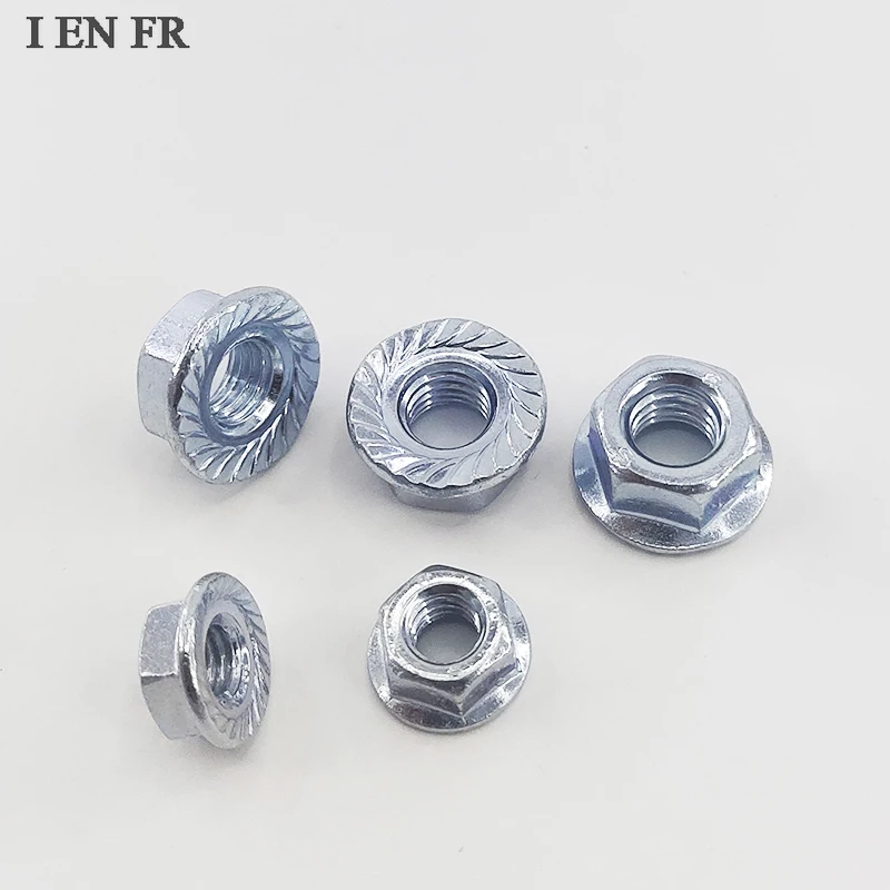 M2.5 M3 M4 M5 M6 M8 M10 M12 M14 M16 Zinc Plated 304 Stainless Steel Hex Head Serrated Non-slip Spinlock Flange Lock Nut DIN6923 
M2.5 M3 M4 M5 M6 M8 M10 M12 M14 M16 Zinc Plated 304 Stainless Steel Hex Head Serrated Non-slip Spinlock Flange Lock Nut DIN6923