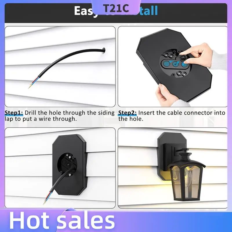 T21C 2X Siding Mounting Kit, 8141DBL Light Mounting Block, Siding Mounting Plate For Lap Double And 4 Inch Siding Black
T21C 2X Siding Mounting Kit, 8141DBL Light Mounting Block, Siding Mounting Plate For Lap Double And 4 Inch Siding Black