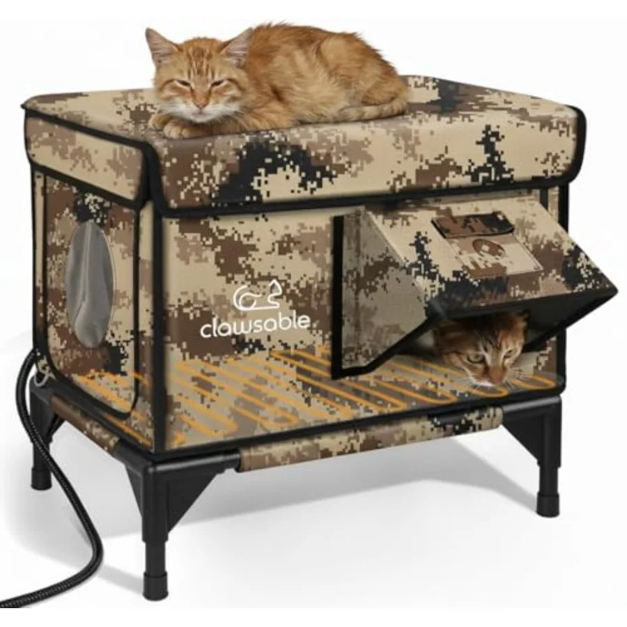 Outdoor winter cat house: indestructible 100 waterproof shelter with heater insulated design safe escape door gray/black color
Outdoor winter cat house: indestructible 100 waterproof shelter with heater insulated design safe escape door gray/black color