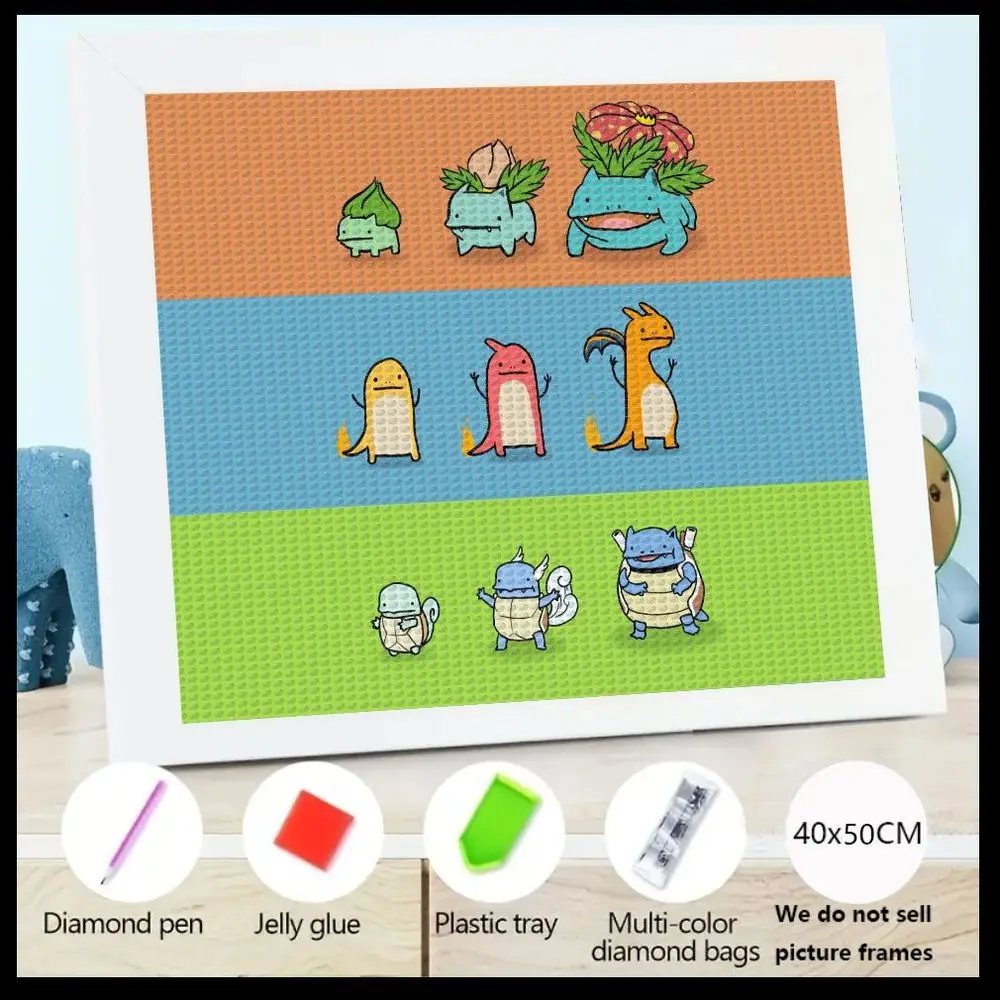 1 шт. 5D комплект алмазной живописи мультфильм Pokémon Evolution Stages с оранжевыми, синими, зелеными секциями DIY Crystal Diamond Art Craft fo
1 шт. 5D комплект алмазной живописи мультфильм Pokémon Evolution Stages с оранжевыми, синими, зелеными секциями DIY Crystal Diamond Art Craft fo