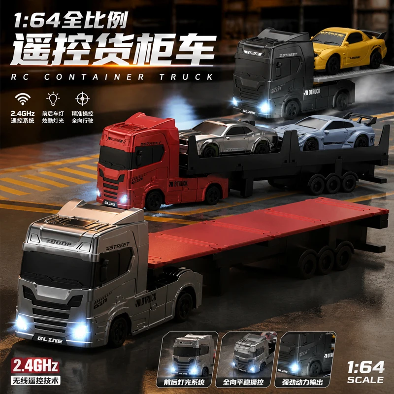 1:64 Scale 4WD RC Drift Truck Detachable DIY Trailer Flatbed Toy Car With LED Light Free 2Pcs Static Model Vehicle Gift For
1:64 Scale 4WD RC Drift Truck Detachable DIY Trailer Flatbed Toy Car With LED Light Free 2Pcs Static Model Vehicle Gift For