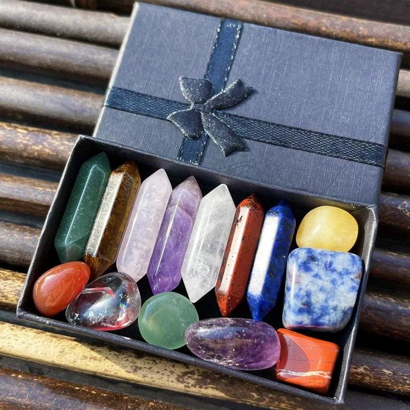 Crystals Set Chakra Crystal Hexagonal Pillar Set Irregular Gift Box Colorful Ore Gemstones
Crystals Set Chakra Crystal Hexagonal Pillar Set Irregular Gift Box Colorful Ore Gemstones