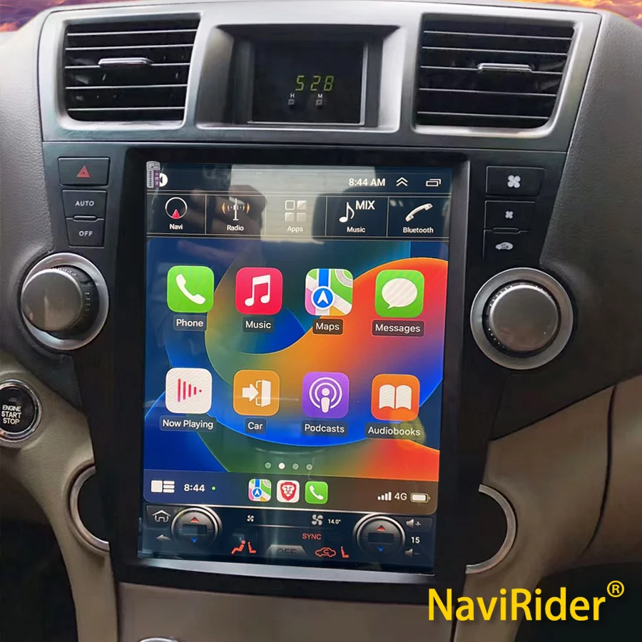 Автомобильный мультимедийный видеоплеер с радио и экраном 2Din для Toyota Highlander 2007-2013, Android 12, Bluetooth, Carplay, стерео, DSP, GPS