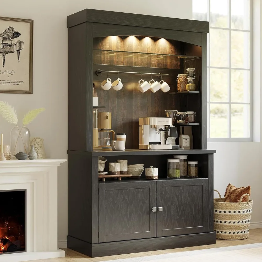 coffee bar cabinet with led lights 72" tall buffet cabinet with storage farmhouse kitchen sideboard tall coffee hutch with micr
coffee bar cabinet with led lights 72" tall buffet cabinet with storage farmhouse kitchen sideboard tall coffee hutch with micr