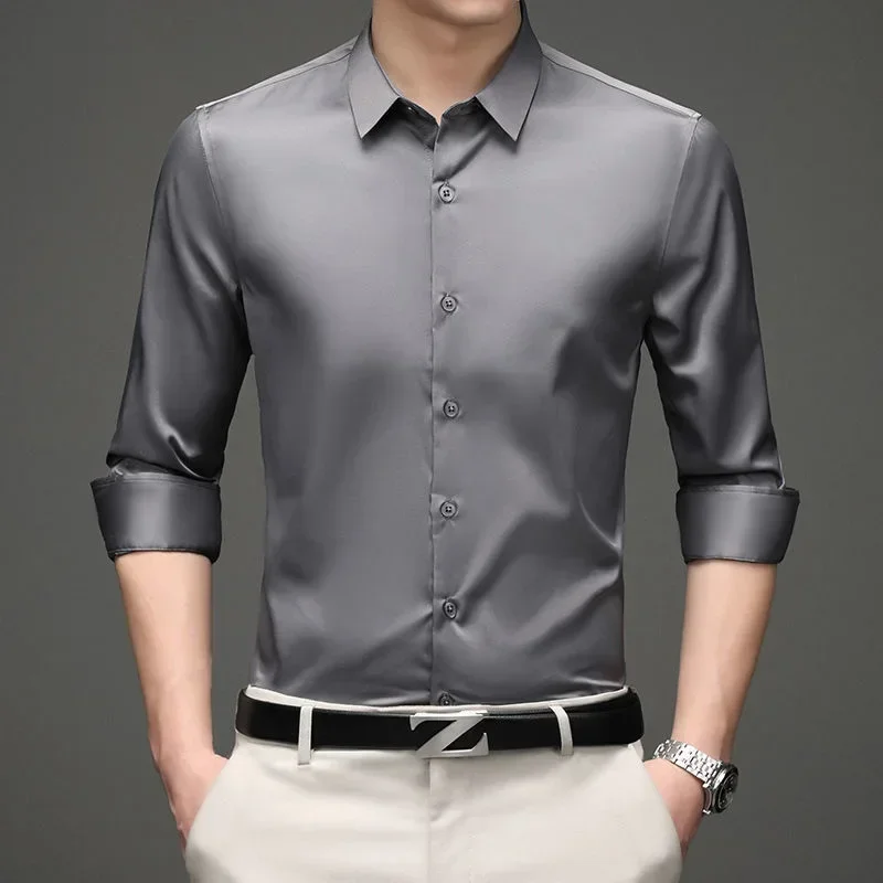 Fashion Lapel Button Solid Color Loose Business Shirts Men's Clothing 2023 Autumn New Oversized Casual Tops All-match Shirt
Fashion Lapel Button Solid Color Loose Business Shirts Men's Clothing 2023 Autumn New Oversized Casual Tops All-match Shirt