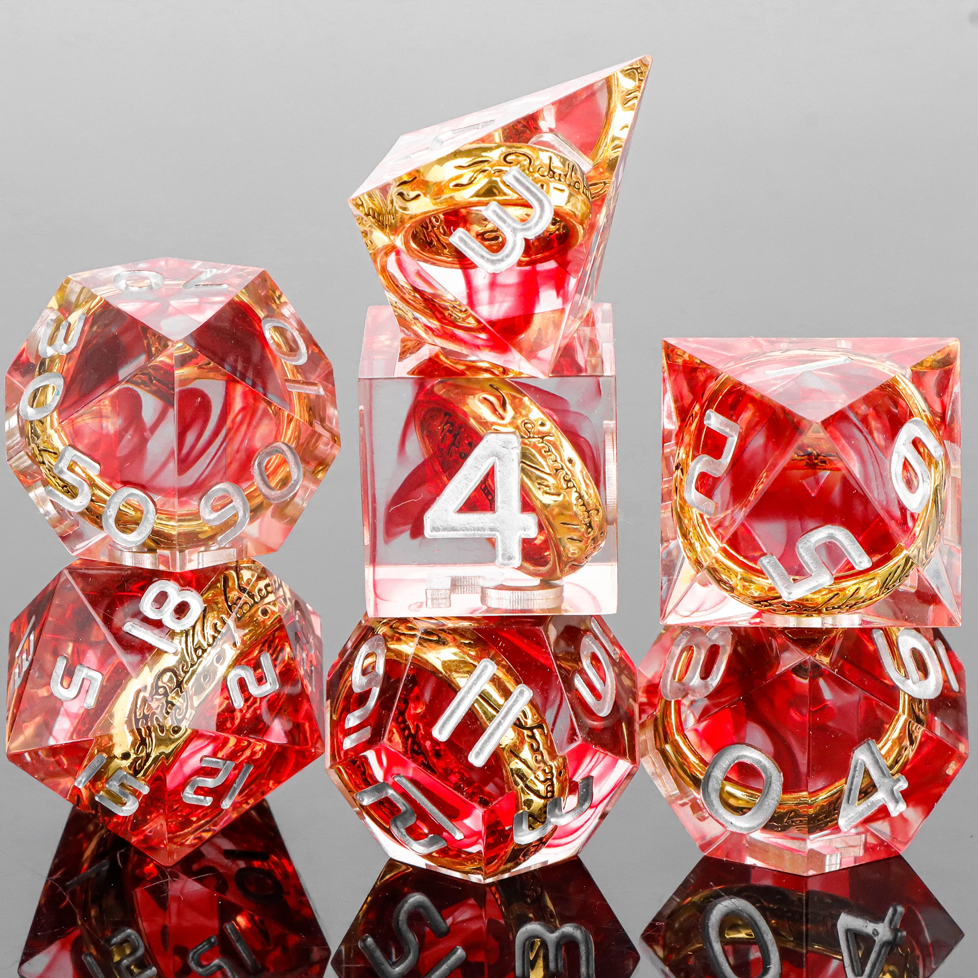 The Ring Resin Dice Set Table Game Dice for TRPG, Sharp Edge Resin D&D Dice for dungeons and dragon, RPG D+D Dice
The Ring Resin Dice Set Table Game Dice for TRPG, Sharp Edge Resin D&D Dice for dungeons and dragon, RPG D+D Dice