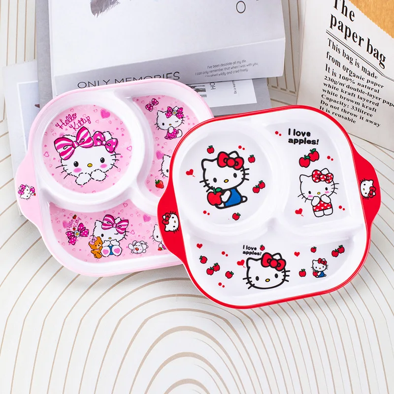 Sanrio Hello Kitty Dinner Plate Compartment Cute Cartoon Kuromi Children's Tableware Breakfast Plate Creative Western Food Plate
Sanrio Hello Kitty Dinner Plate Compartment Cute Cartoon Kuromi Children's Tableware Breakfast Plate Creative Western Food Plate
