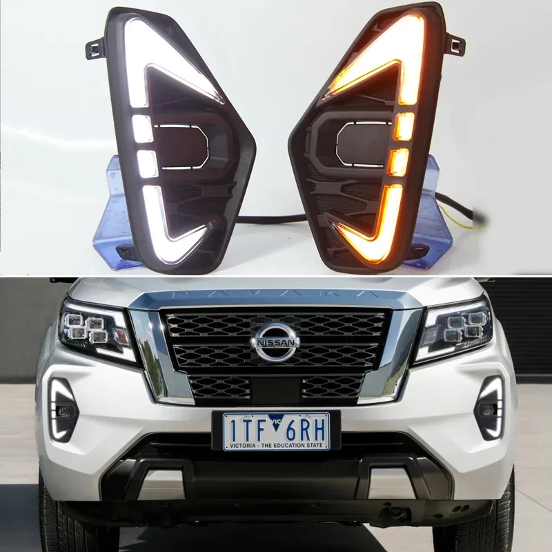 LED DRL Daytime Running Light For Nissan Navara 2021 2022 Dynamic Yellow Turn Signal Headlight Front Bumper Fog Lamps Daylights
LED DRL Daytime Running Light For Nissan Navara 2021 2022 Dynamic Yellow Turn Signal Headlight Front Bumper Fog Lamps Daylights