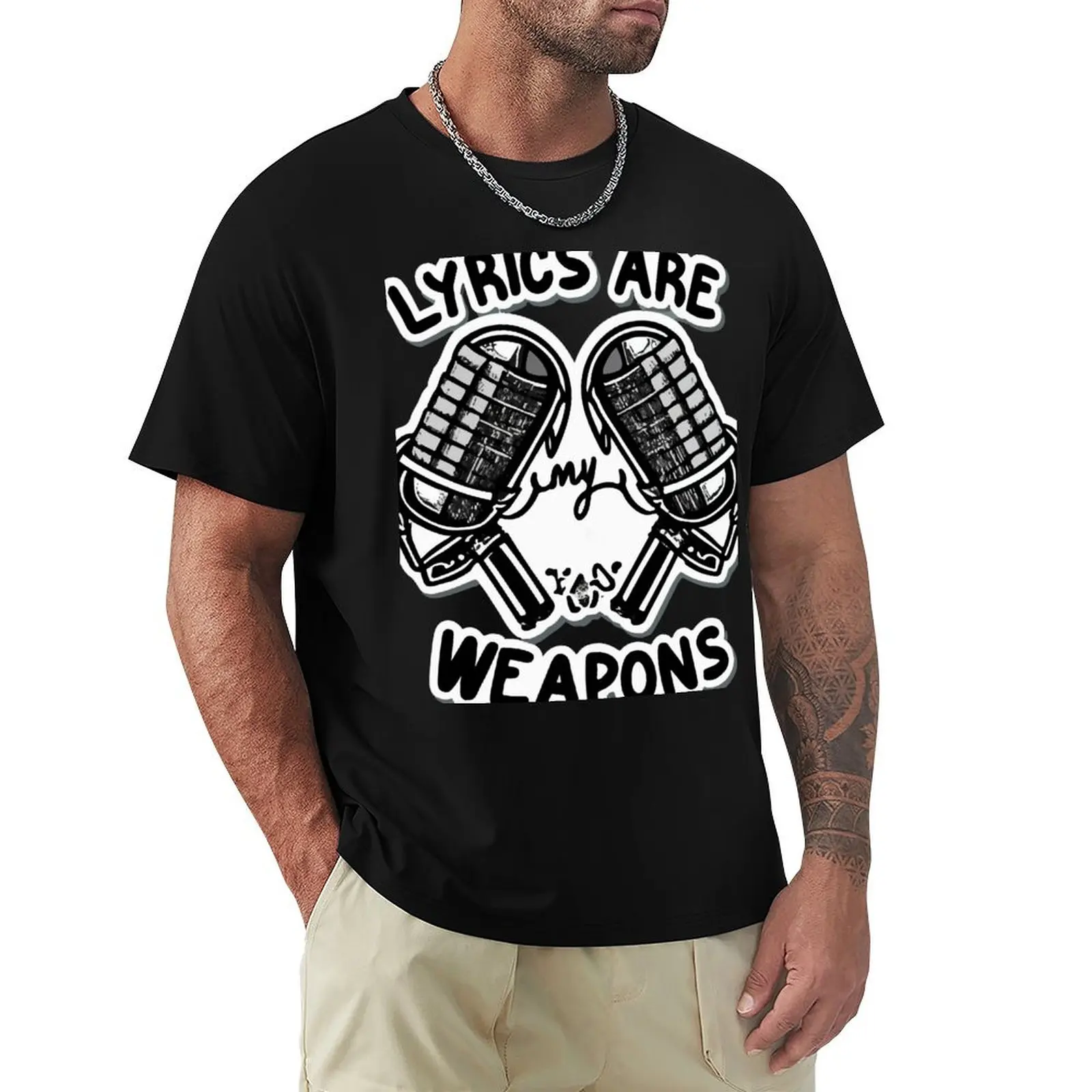 Lyrics Are My Weapons - Hand-Drawn Microphones T-Shirt summer tops aesthetic clothes luxury clothes men
Lyrics Are My Weapons - Hand-Drawn Microphones T-Shirt summer tops aesthetic clothes luxury clothes men