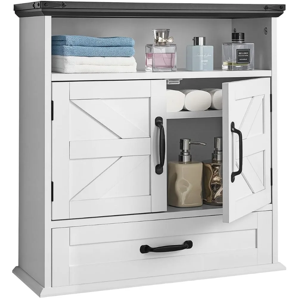 Bathroom Wall Cabinet, 2 Doors & Adjustable Shelf, Over The Toilet Storage Medicine Cabinet Wall Mounted, Hanging Organize
Bathroom Wall Cabinet, 2 Doors & Adjustable Shelf, Over The Toilet Storage Medicine Cabinet Wall Mounted, Hanging Organize