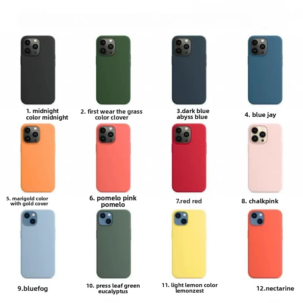 Original high-quality liquid silicone phone case, suitable for iPhone 13Pro Max 13Pro magnetic wireless charging protective case
Original high-quality liquid silicone phone case, suitable for iPhone 13Pro Max 13Pro magnetic wireless charging protective case