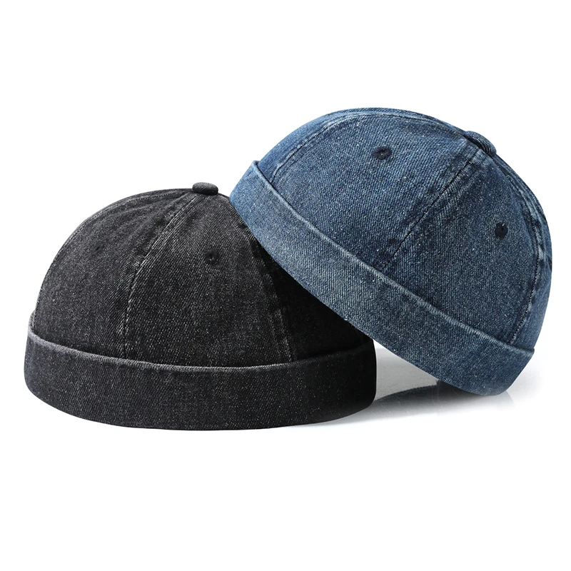 Fashion Denim Docker Cap Brimless Hat Solid Color Sailor Beanie Hats Men Women Adjustable Dad Hat
Fashion Denim Docker Cap Brimless Hat Solid Color Sailor Beanie Hats Men Women Adjustable Dad Hat
