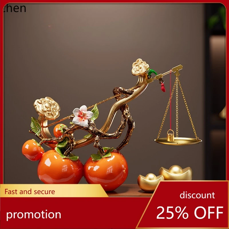 CZ Persimmon Ornament for Good Fortune - High-end Housewarming Gift for Living Room and Entryway, Complete Set of New Home Gifts
CZ Persimmon Ornament for Good Fortune - High-end Housewarming Gift for Living Room and Entryway, Complete Set of New Home Gifts