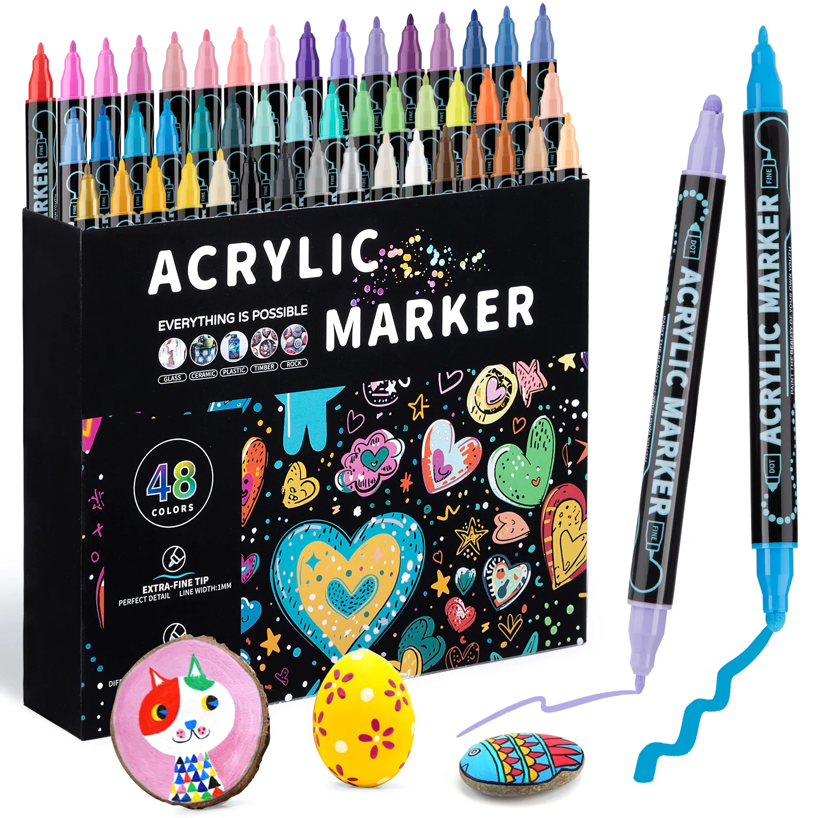 Pen Large Capacity Double Head Acrylic Marker Children's Special Graffiti Painting Quick Drying Water Mark
Pen Large Capacity Double Head Acrylic Marker Children's Special Graffiti Painting Quick Drying Water Mark