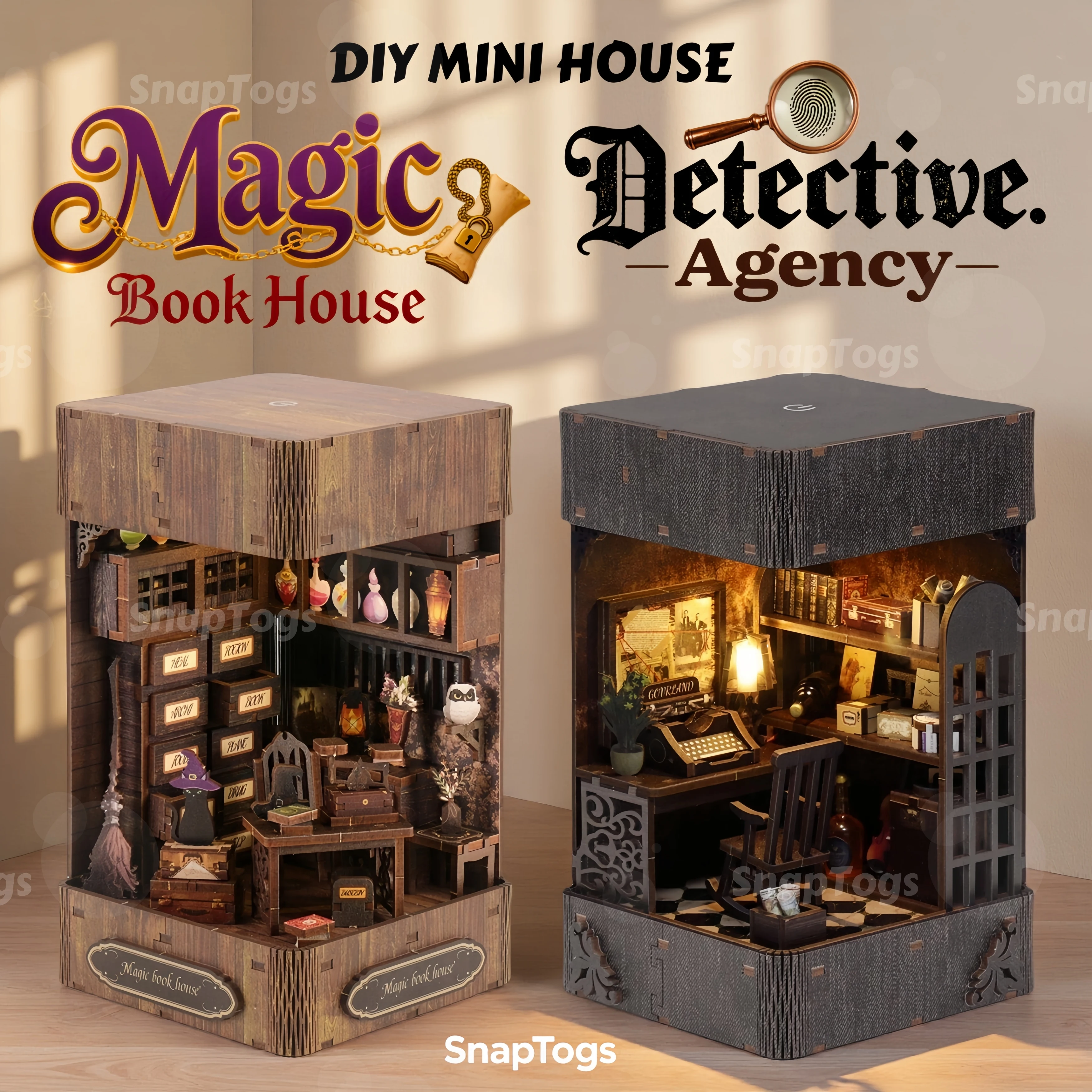SnapTogs DIY Miniature House Kit Handcrafted Tiny World Dioramas Realistic Themed Scene Models Dollhouse Roombox Book Nook Gift
SnapTogs DIY Miniature House Kit Handcrafted Tiny World Dioramas Realistic Themed Scene Models Dollhouse Roombox Book Nook Gift