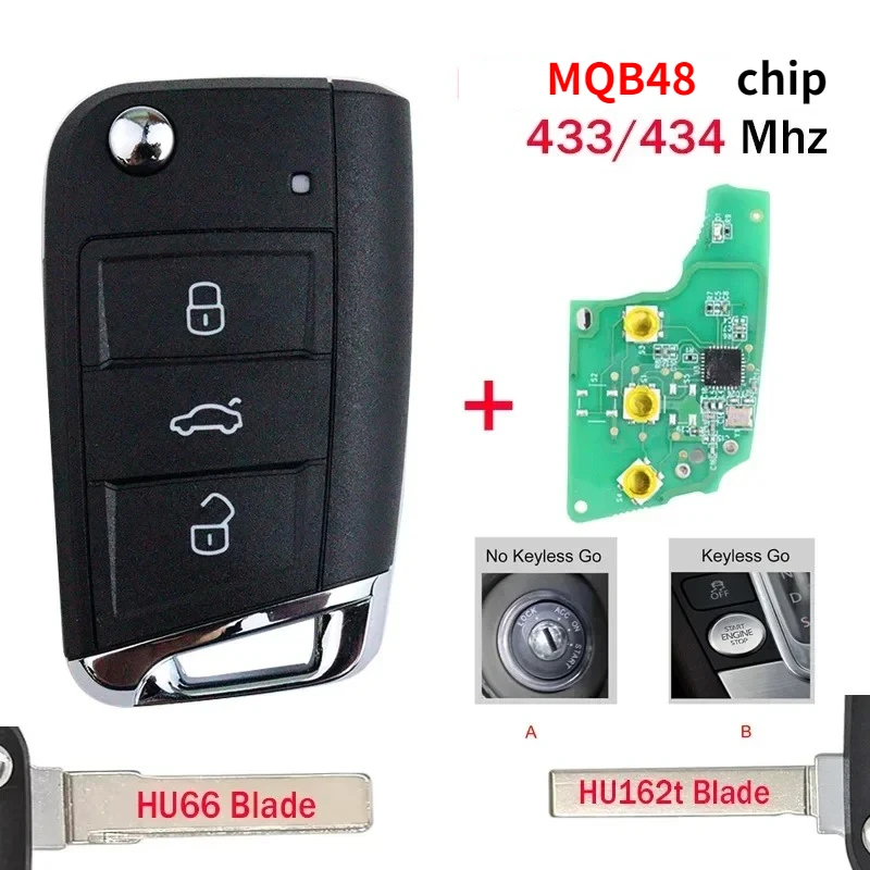 Car Remote Key 433MHz MQB48 Chip for Volkswagen Seat Golf 7 MK7 Vw Tiguan Touran Polo for Skoda Octavia A7 5G6959752AB/BB
Car Remote Key 433MHz MQB48 Chip for Volkswagen Seat Golf 7 MK7 Vw Tiguan Touran Polo for Skoda Octavia A7 5G6959752AB/BB