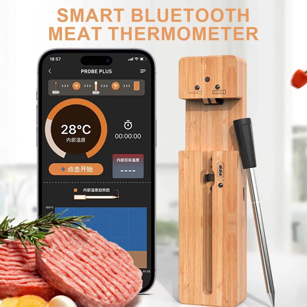 Беспроводной термометр для мяса Bluetooth с водонепроницаемым зондом, цифровым ЖК-дисплеем для приготовления пищи, духовки, барбекю, гриля и курильщика
Беспроводной термометр для мяса Bluetooth с водонепроницаемым зондом, цифровым ЖК-дисплеем для приготовления пищи, духовки, барбекю, гриля и курильщика