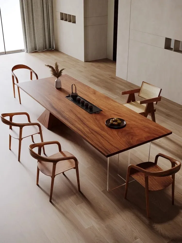 Light Luxury Walnut Wood Dining Table Italian Minimalism Art Combination Tea Table Wabi-Sabi Style Home Living Room Decoration
Light Luxury Walnut Wood Dining Table Italian Minimalism Art Combination Tea Table Wabi-Sabi Style Home Living Room Decoration