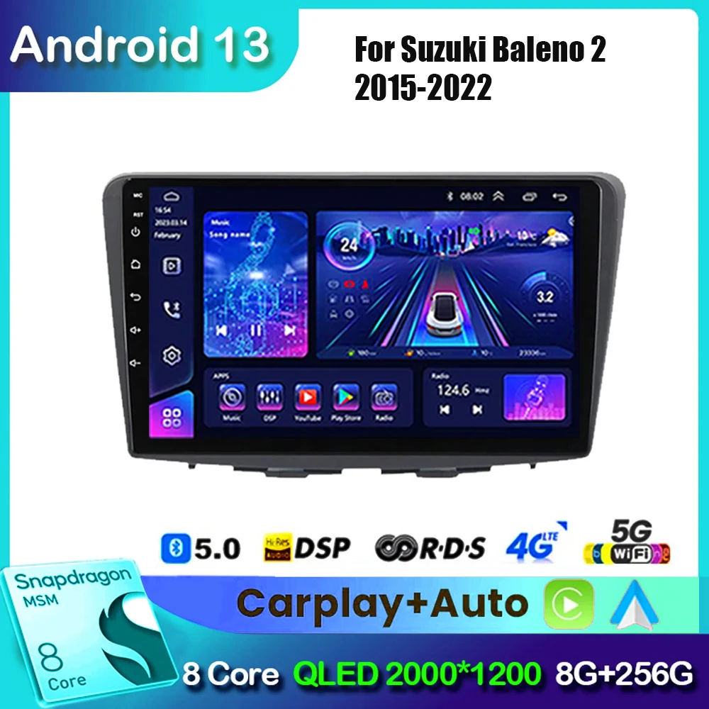 for Suzuki Baleno 2016 - 2019 Android 14 Carplay Auto Car Radio Player Multimedia stereo Navigation AI Voice DVD 2Din Head Unit
for Suzuki Baleno 2016 - 2019 Android 14 Carplay Auto Car Radio Player Multimedia stereo Navigation AI Voice DVD 2Din Head Unit
