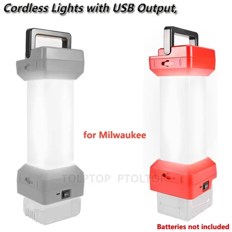 LED Work Light with USB Replacement for DEWALT/Milwaukee 18V 20V Li-ion Battery 1500LM Camping Lantern for Workshop Emergencies
LED Work Light with USB Replacement for DEWALT/Milwaukee 18V 20V Li-ion Battery 1500LM Camping Lantern for Workshop Emergencies