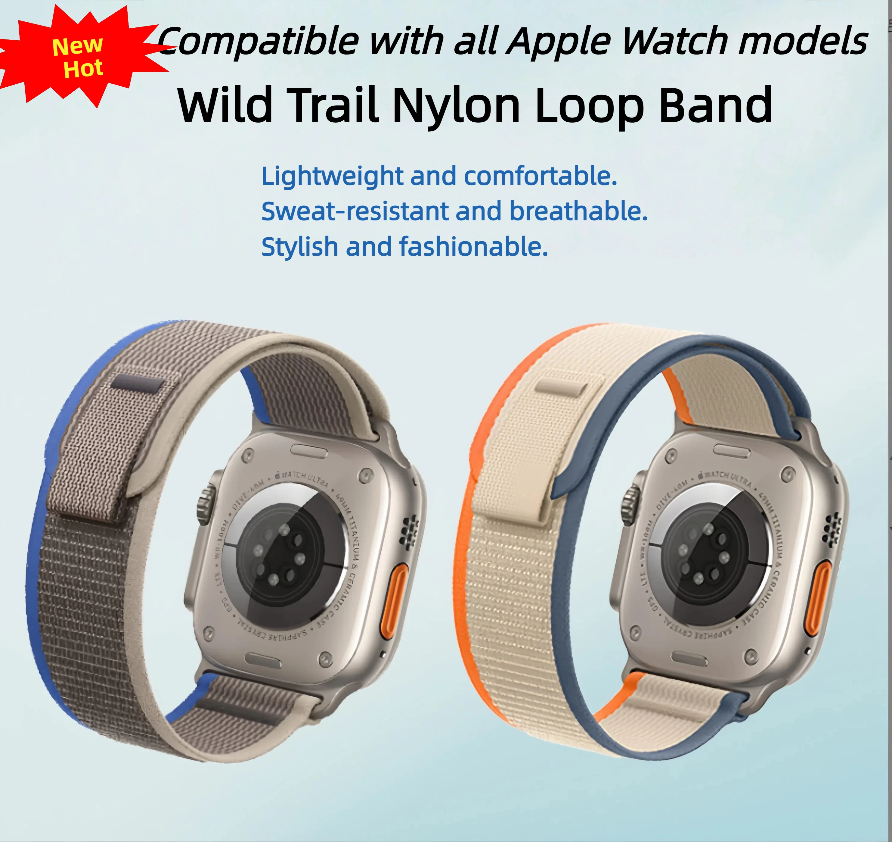 Trail Loop Strap For Apple Watch Ultra 3 49mm 40mm 44mm 41mm 42mm 38mm Correa bracelet iWatch Series 11 10 9 SE 8 7 6 45mm band 
Trail Loop Strap For Apple Watch Ultra 3 49mm 40mm 44mm 41mm 42mm 38mm Correa bracelet iWatch Series 11 10 9 SE 8 7 6 45mm band