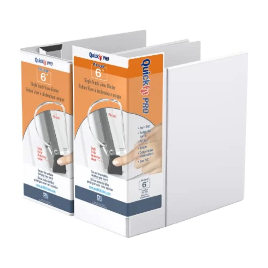 QuickFit PRO Heavy Duty Single Touch View Binder D Ring 6 Inch
QuickFit PRO Heavy Duty Single Touch View Binder D Ring 6 Inch