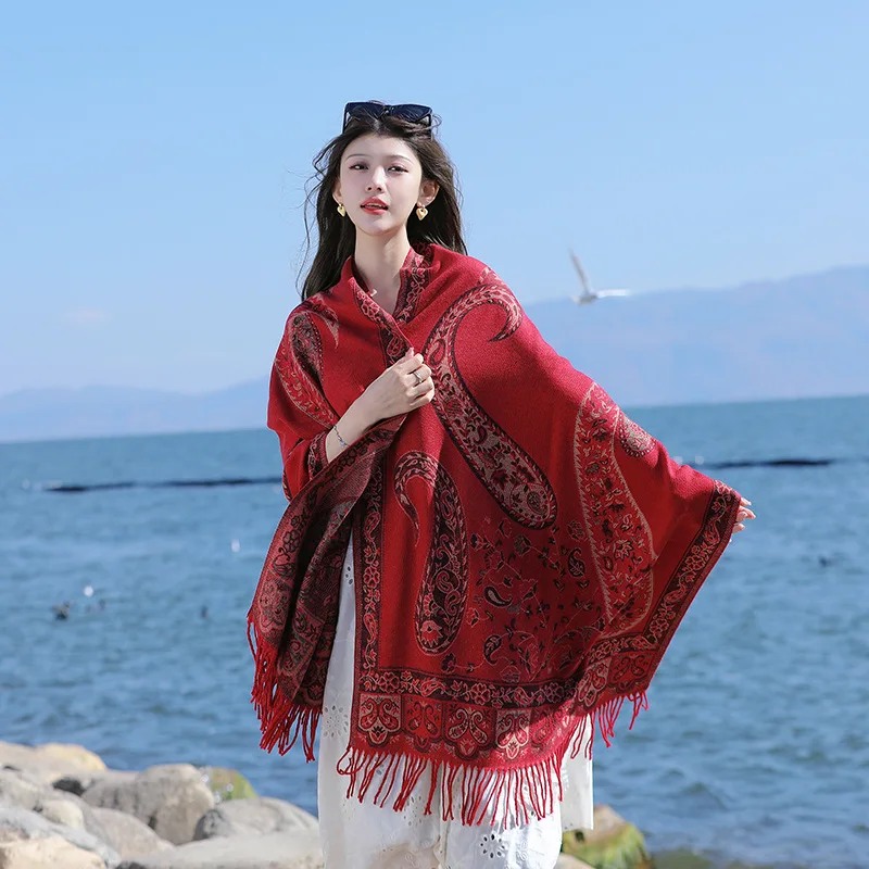 Red Bohemian Style Silk Scarf Shawl for Women Desert Windproof Warm Travel Photography Scarf Summer Ethnic Fashion Accessories
Red Bohemian Style Silk Scarf Shawl for Women Desert Windproof Warm Travel Photography Scarf Summer Ethnic Fashion Accessories