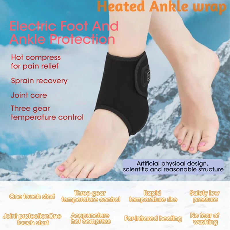 USB Electric Heated Ankle For Wrap Warmer 3 Gear Temperature Adjustable Ankle Brace Protector for Ankle Injuries Pain Relief
USB Electric Heated Ankle For Wrap Warmer 3 Gear Temperature Adjustable Ankle Brace Protector for Ankle Injuries Pain Relief