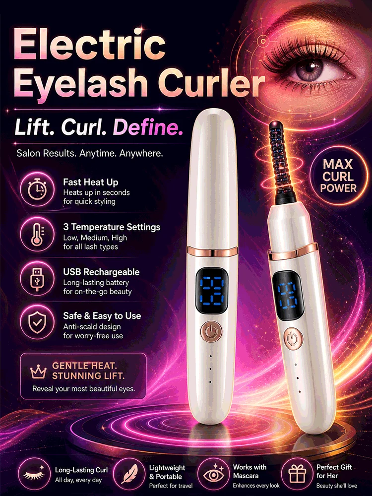 Eyelash brush For eyelashes,Heated lash curler lasting Styling 3 Heat Settings curling eyelashes curl defining brush,superdeal
Eyelash brush For eyelashes,Heated lash curler lasting Styling 3 Heat Settings curling eyelashes curl defining brush,superdeal