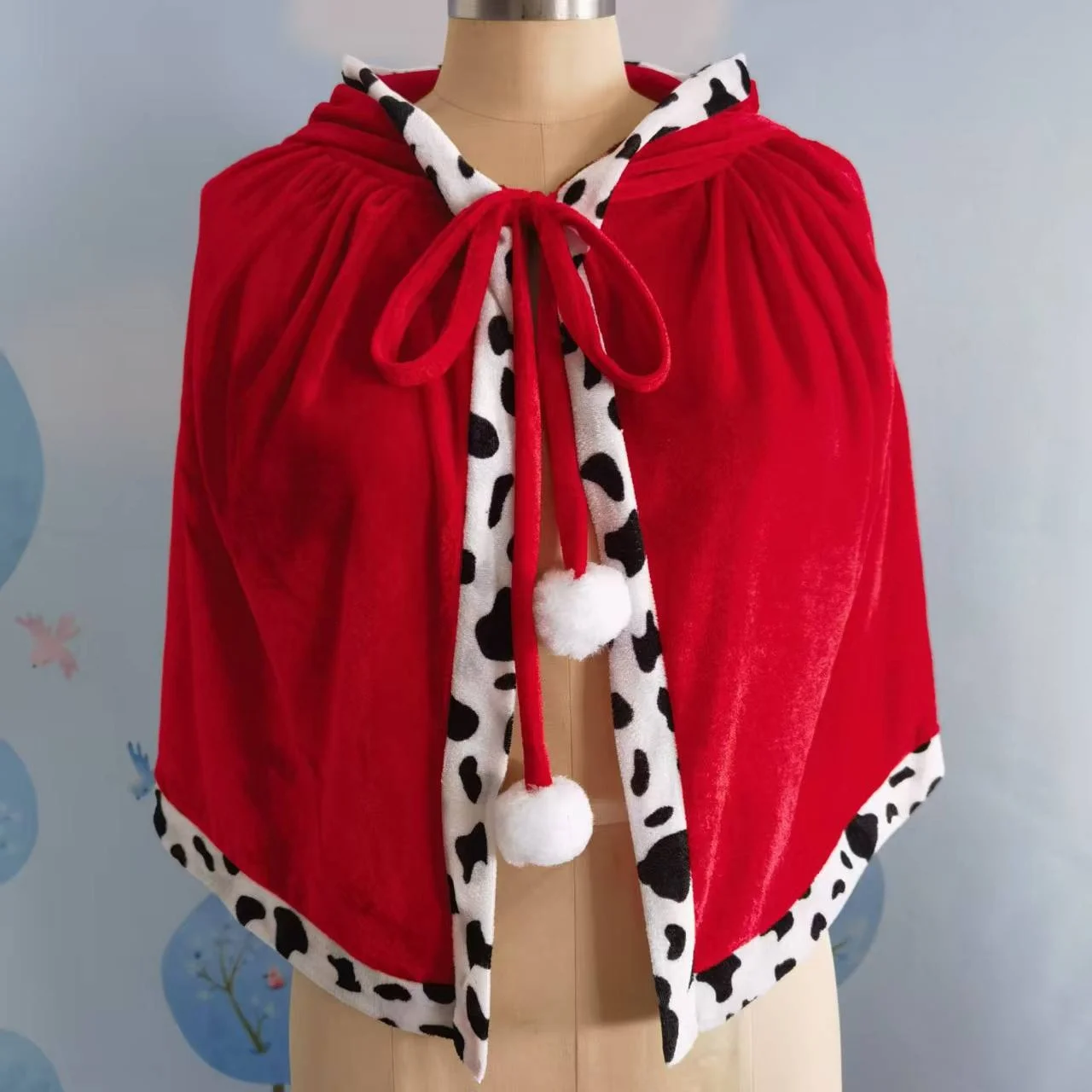 Red Short Cow Patterned Shawl Adult Children's Little Red Riding Hood Cosplay Halloween Shawl Polyester Spring Season Fashion
Red Short Cow Patterned Shawl Adult Children's Little Red Riding Hood Cosplay Halloween Shawl Polyester Spring Season Fashion