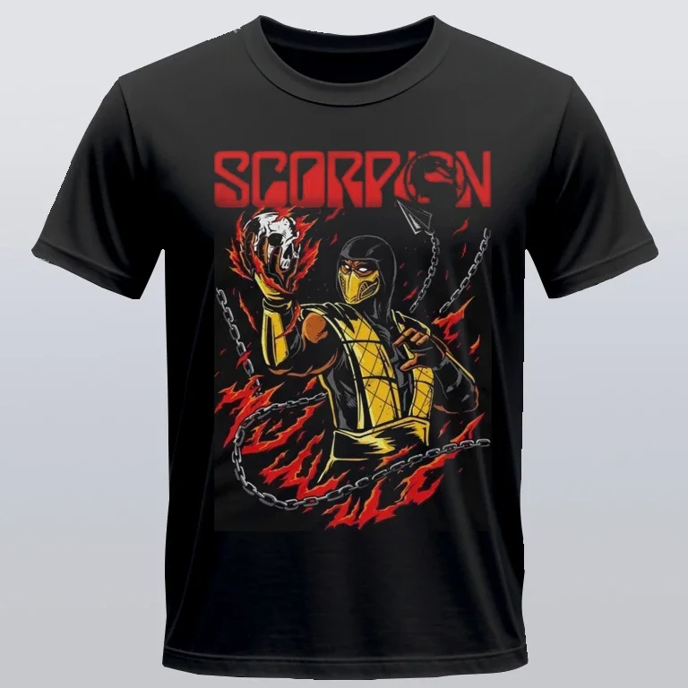 Novelty Scorpion Mortal Kombat T-Shirt for Men Round Collar Pure Cotton T Shirt Game Short Sleeve Tee Shirt Summer Tops
Novelty Scorpion Mortal Kombat T-Shirt for Men Round Collar Pure Cotton T Shirt Game Short Sleeve Tee Shirt Summer Tops