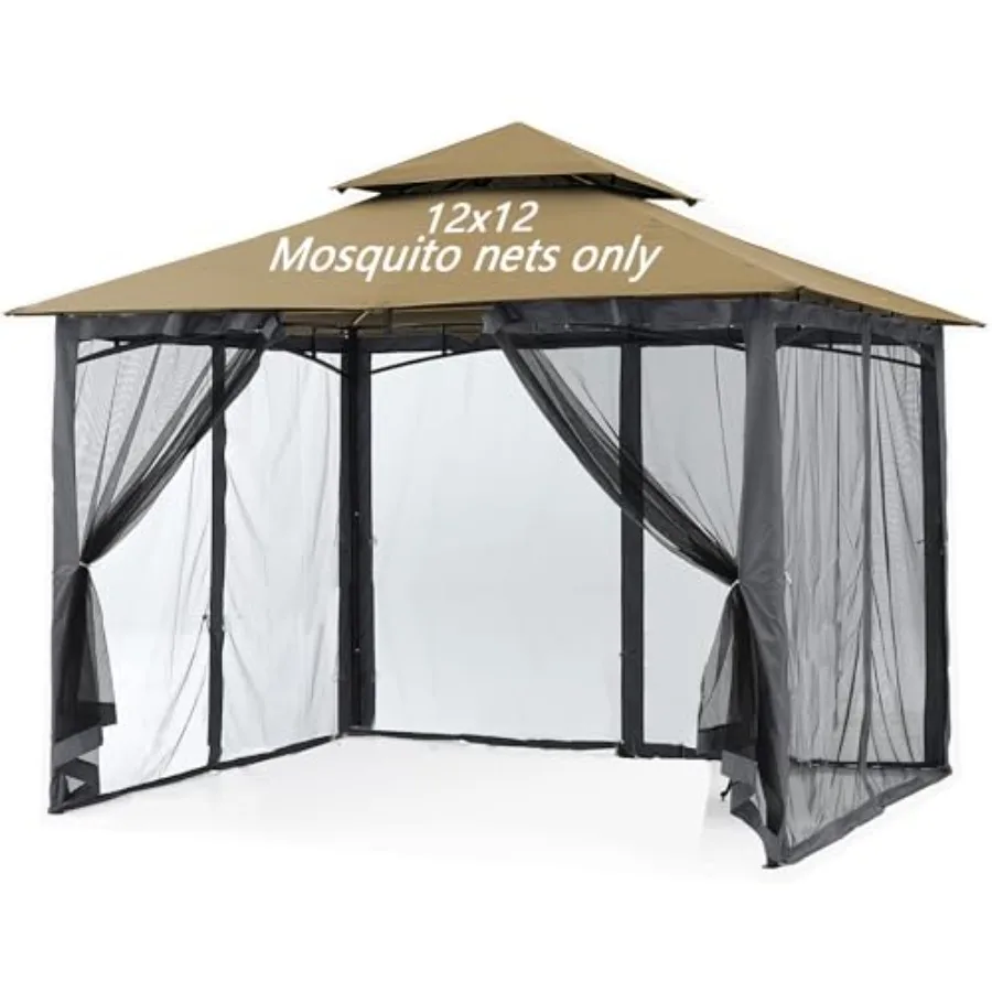 Mosquito Netting for Gazebo Canopy, Replacement Screen Walls Netting with Slip Rings, 4-Door Zipper, Easy to Install, Black Pol
Mosquito Netting for Gazebo Canopy, Replacement Screen Walls Netting with Slip Rings, 4-Door Zipper, Easy to Install, Black Pol