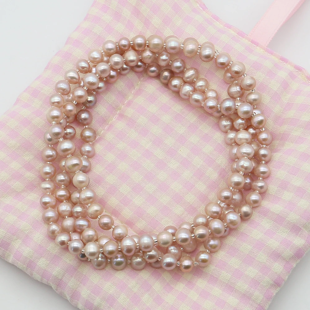 7-8mm Natural Freshwater Pearl Long Beaded Necklace Round Pearl Straight Hole Spacer Bead Handmade Exquisite Bracelet Accessory
7-8mm Natural Freshwater Pearl Long Beaded Necklace Round Pearl Straight Hole Spacer Bead Handmade Exquisite Bracelet Accessory