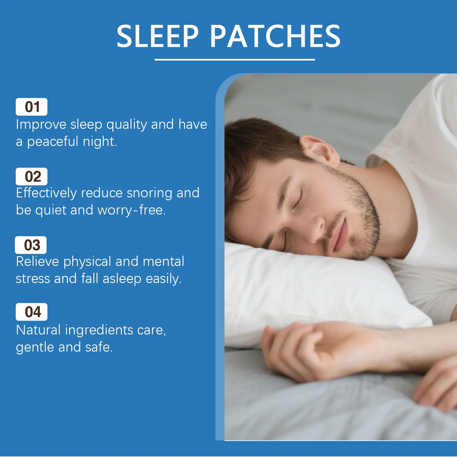 28Pcs Sleep Care Patches with Natural Plant Extracts Gentle Formula For Sensitive Skin Relaxation Aid
28Pcs Sleep Care Patches with Natural Plant Extracts Gentle Formula For Sensitive Skin Relaxation Aid