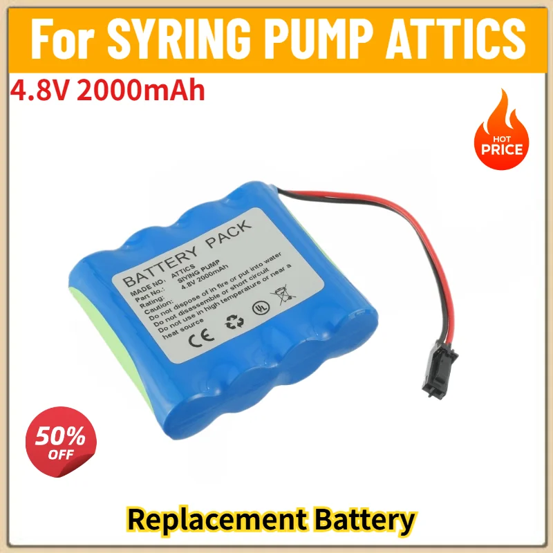 4.8V 2000mAh High Quality Battery for SYRING PUMP ATTICS Replacement Battery
4.8V 2000mAh High Quality Battery for SYRING PUMP ATTICS Replacement Battery