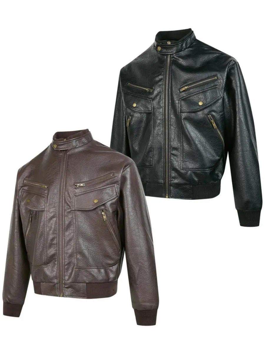 Retro Lychee Skin Texture Loose Fit Commuter Casual Men's Jaet Small Collar Harrington Coat Autumn Season Polyester Fiber
Retro Lychee Skin Texture Loose Fit Commuter Casual Men's Jaet Small Collar Harrington Coat Autumn Season Polyester Fiber