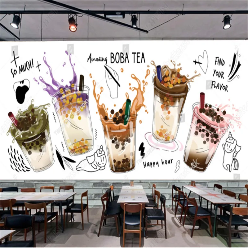 Custom Modern Afternoon Tea Photo Wallpapers Industrial Decor Papel De Parede Pearl Milk Tea Shop Background Murals Wall Paper
Custom Modern Afternoon Tea Photo Wallpapers Industrial Decor Papel De Parede Pearl Milk Tea Shop Background Murals Wall Paper
