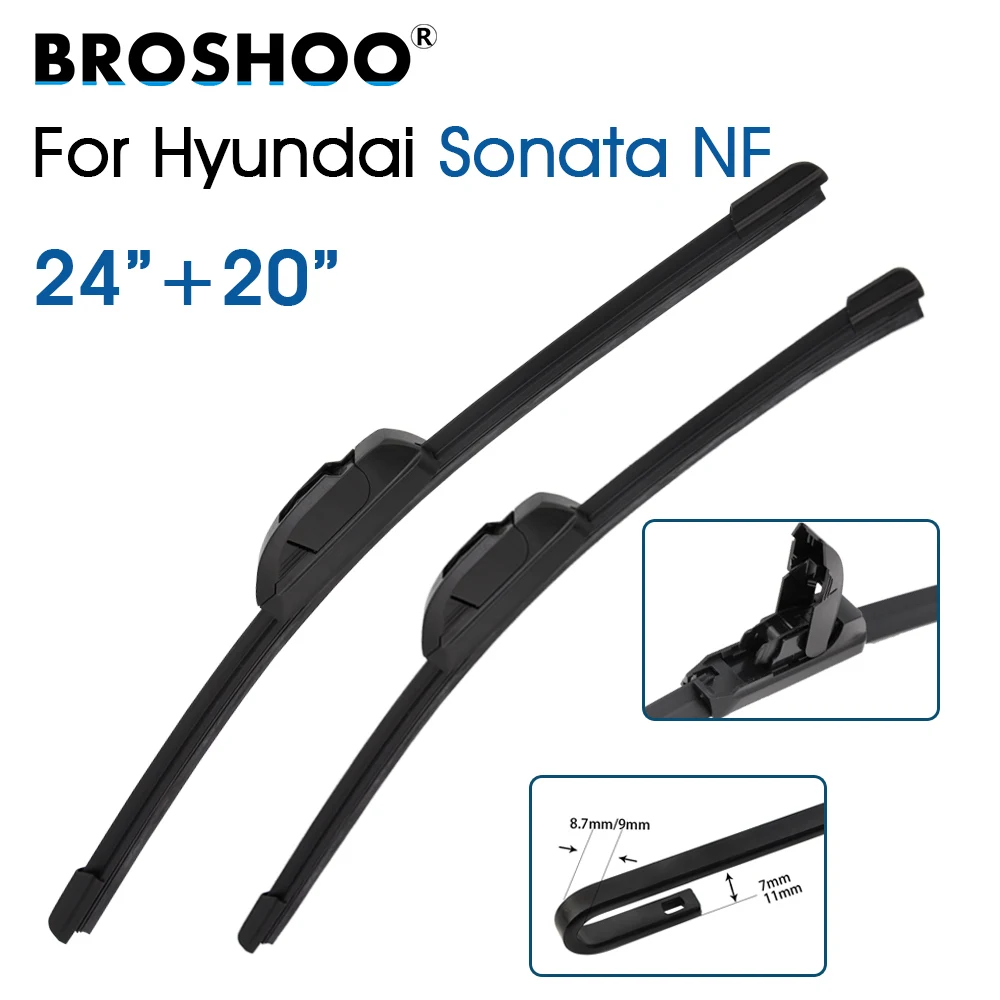 BROSHOO Car Wiper Front Window Windscreen Windshield Wiper Blades 24"+20" For Hyundai Sonata NF 2007-2013 Auto Accessories
BROSHOO Car Wiper Front Window Windscreen Windshield Wiper Blades 24"+20" For Hyundai Sonata NF 2007-2013 Auto Accessories