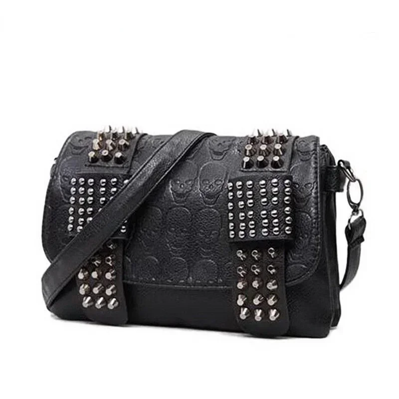 Rivet Women Bag PU Leather Shoulder Bags Skull Bag Punk Crossbody Bags For Women Chain Messenger Bag Bolsos Mujer
Rivet Women Bag PU Leather Shoulder Bags Skull Bag Punk Crossbody Bags For Women Chain Messenger Bag Bolsos Mujer
