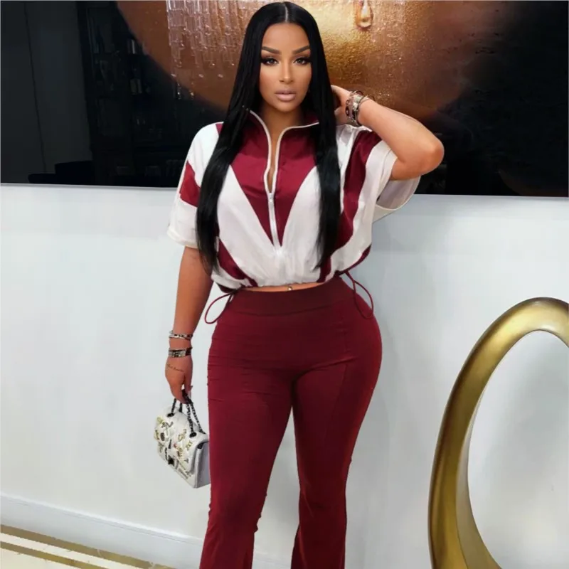 Женский модный повседневный активный комплект из двух предметов с эластичной пряжкой на талии, цветная панель, контрастный цветной дизайн, удобный брючный костюм
Женский модный повседневный активный комплект из двух предметов с эластичной пряжкой на талии, цветная панель, контрастный цветной дизайн, удобный брючный костюм