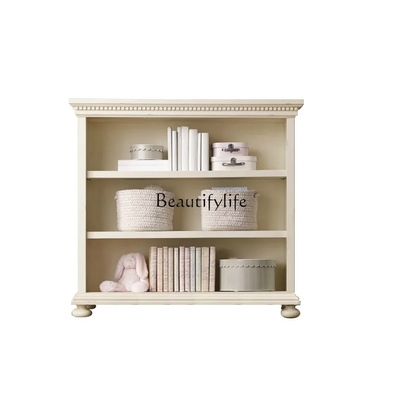 American antique white old solid wood multi-layer children's modern storage cabinet
American antique white old solid wood multi-layer children's modern storage cabinet