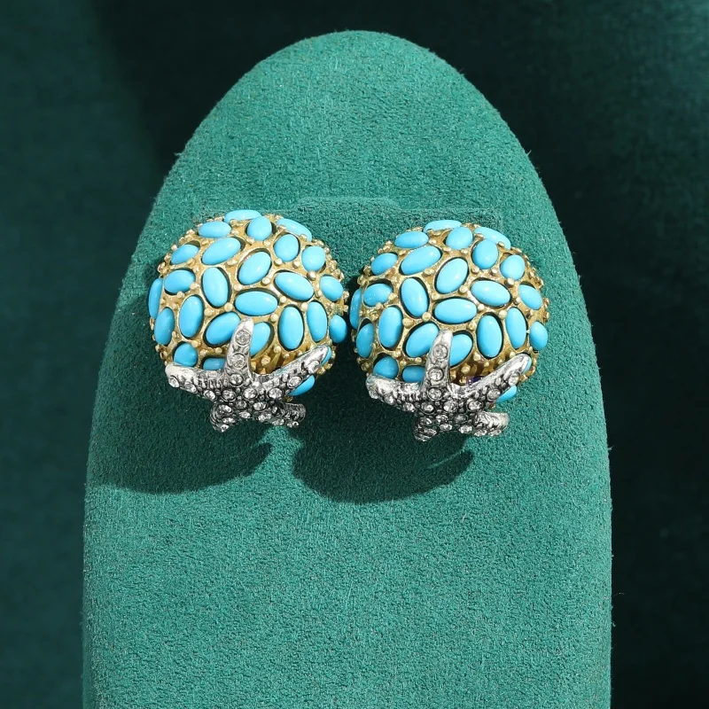 Vintage Green Starfish Turquoise Ball Stone Earrings Antique Silver Color Natural Trendy Jewelry Gift For Women New Trends 2026
Vintage Green Starfish Turquoise Ball Stone Earrings Antique Silver Color Natural Trendy Jewelry Gift For Women New Trends 2026