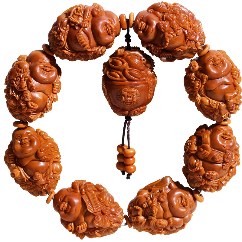 Pure handmade nuclear carving Su Hexuan double boy riding beast Maitreya big seed chicken blood core olive core bracelet
Pure handmade nuclear carving Su Hexuan double boy riding beast Maitreya big seed chicken blood core olive core bracelet
