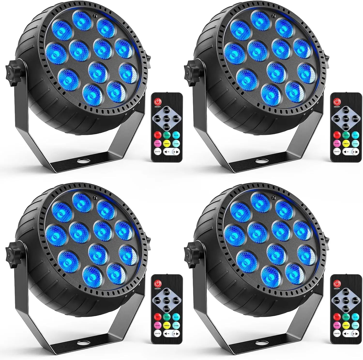 4Pack 12LED DJ Uplights Rechargeable RGB Battery Powered Disco Stage Lights Remote Control Mini Par Lights for Wedding Events
4Pack 12LED DJ Uplights Rechargeable RGB Battery Powered Disco Stage Lights Remote Control Mini Par Lights for Wedding Events