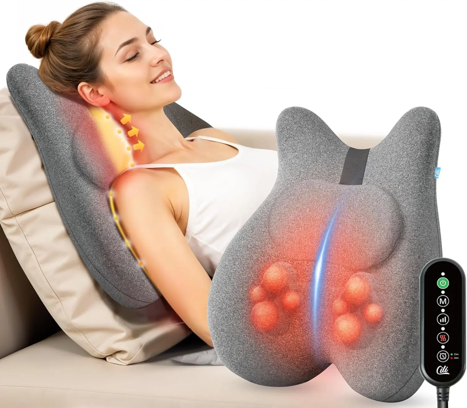 Heated Massage Lumbar Support Pillow for Office Chairs with Memory Foam, Adjustable Straps & Washable Cover
Heated Massage Lumbar Support Pillow for Office Chairs with Memory Foam, Adjustable Straps & Washable Cover
