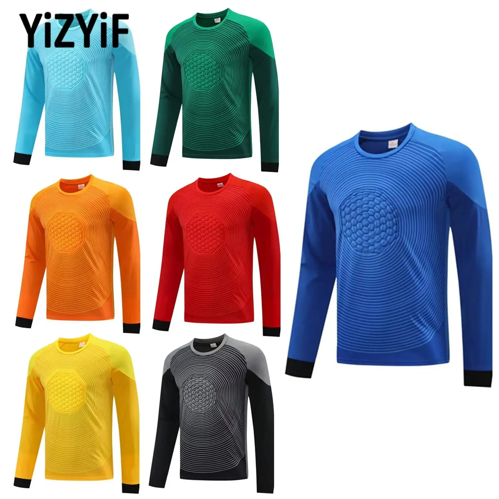 New Costume Men's Football Training Goalkeeper Uniform Soccer Jersey Long Sleeve Chest Protective Pad Top Stylish Soft T-shirt
New Costume Men's Football Training Goalkeeper Uniform Soccer Jersey Long Sleeve Chest Protective Pad Top Stylish Soft T-shirt