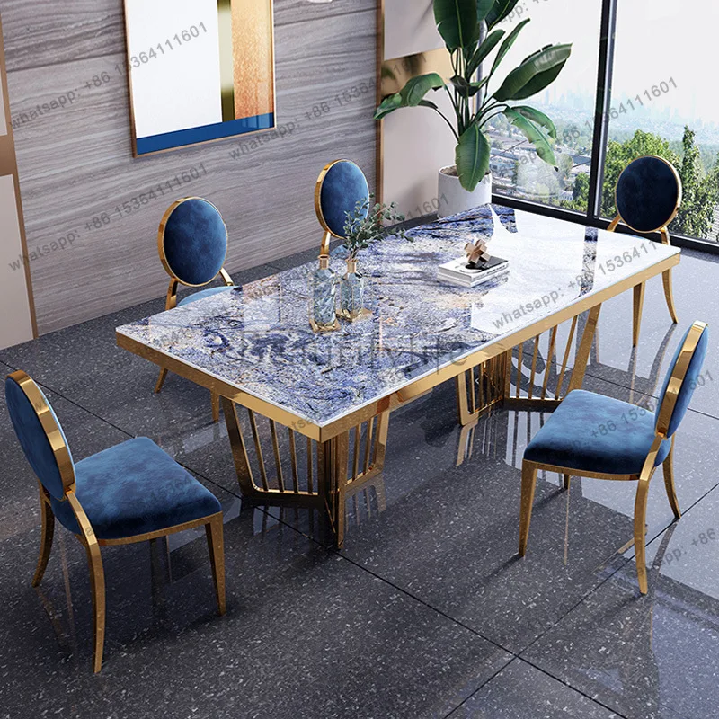 PJ Italian rock slab dining table rectangular simple living room table household
PJ Italian rock slab dining table rectangular simple living room table household