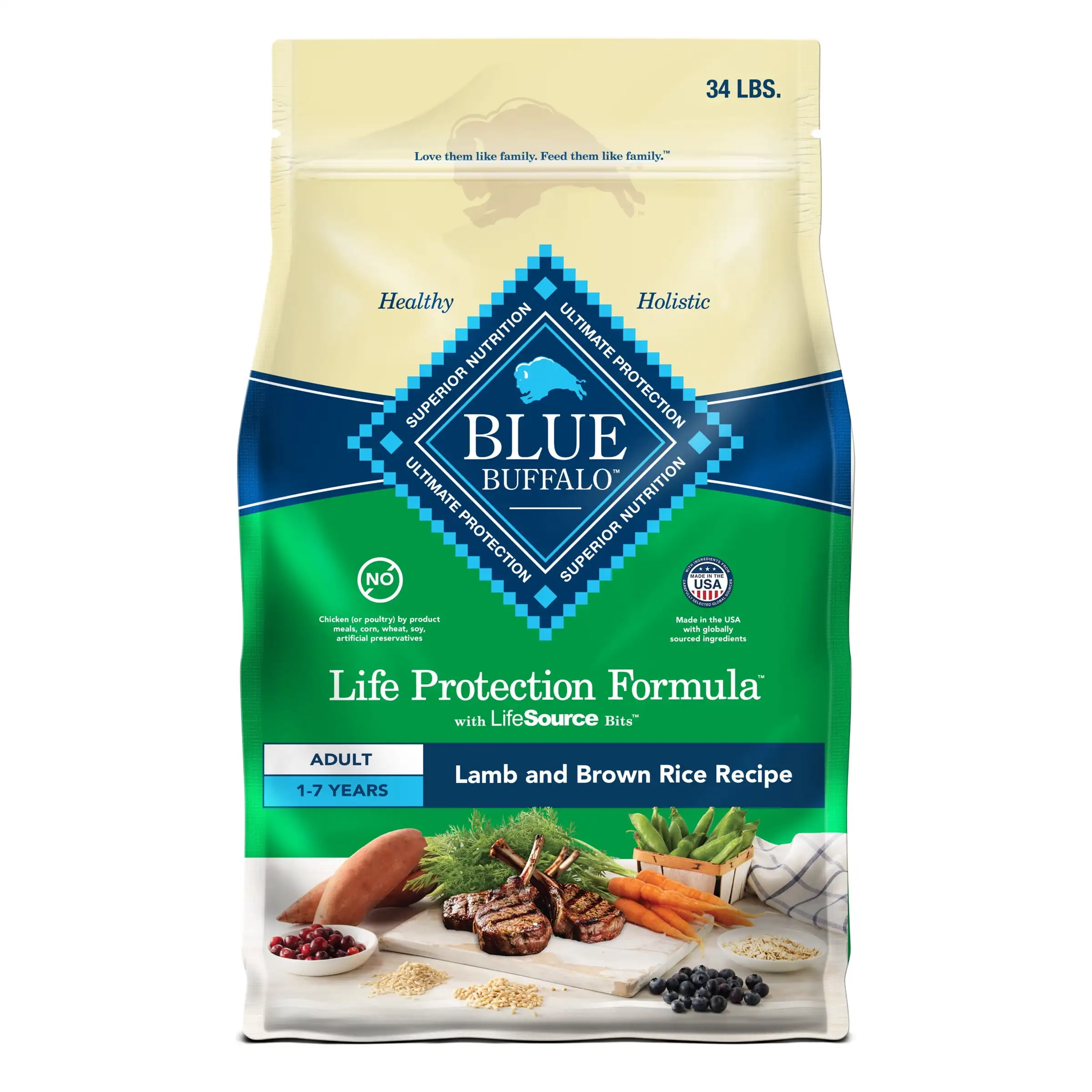 Корм для сухих собак Life Protection Formula для взрослых, ягненок и коричневый рис, 34 фунта
Корм для сухих собак Life Protection Formula для взрослых, ягненок и коричневый рис, 34 фунта